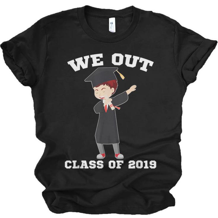 Dabbing Graduation Boy Class Of 2019 We Out Unisex Jersey T-Shirt