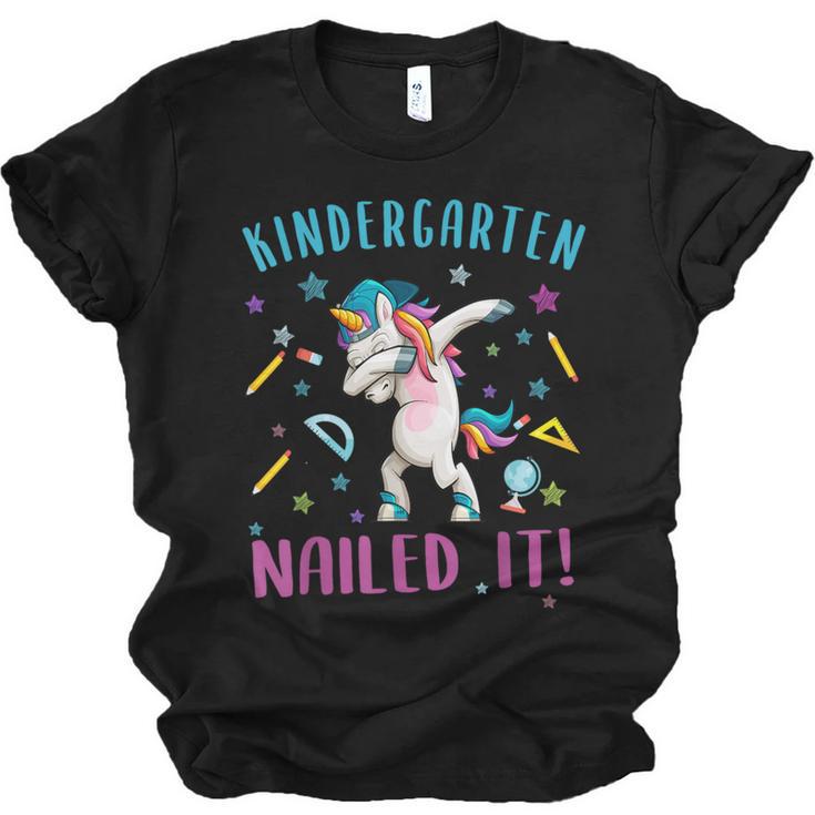 Dabbing Kindergarten Unicorn Graduation Class 2021 Nailed It Unisex Jersey T-Shirt