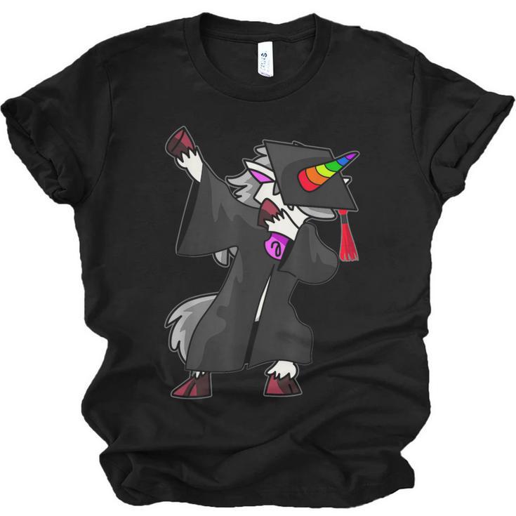 Dabbing Unicorn Cap And Gown Graduate 2021 Graduation Day Unisex Jersey T-Shirt