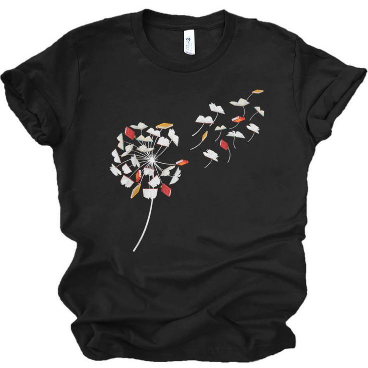 Dandelion Books Book Lover Reading Bookworm Reader Unisex Jersey T-Shirt