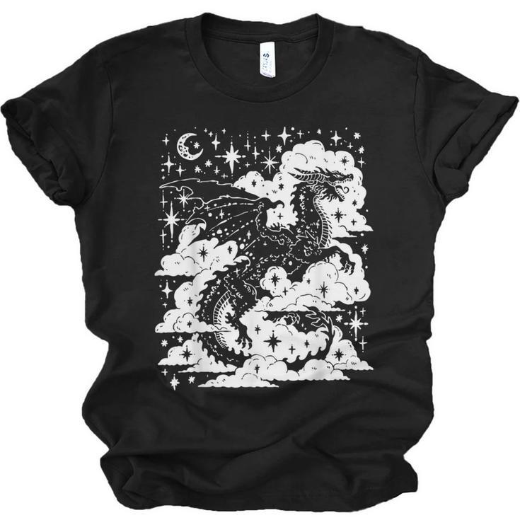 Dark Academia Fantasy Dragon Book Lover Bookish Goblincore Unisex Jersey T-Shirt