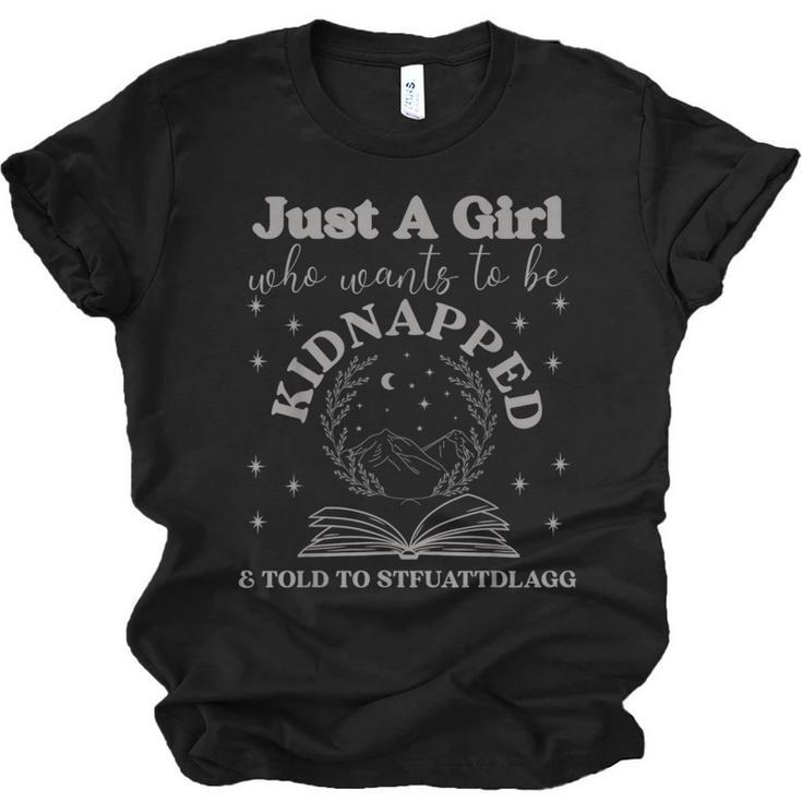 Dark Romance Merch Kidnapped STFUATTDLAGG Smutt Book Lover Unisex Jersey T-Shirt