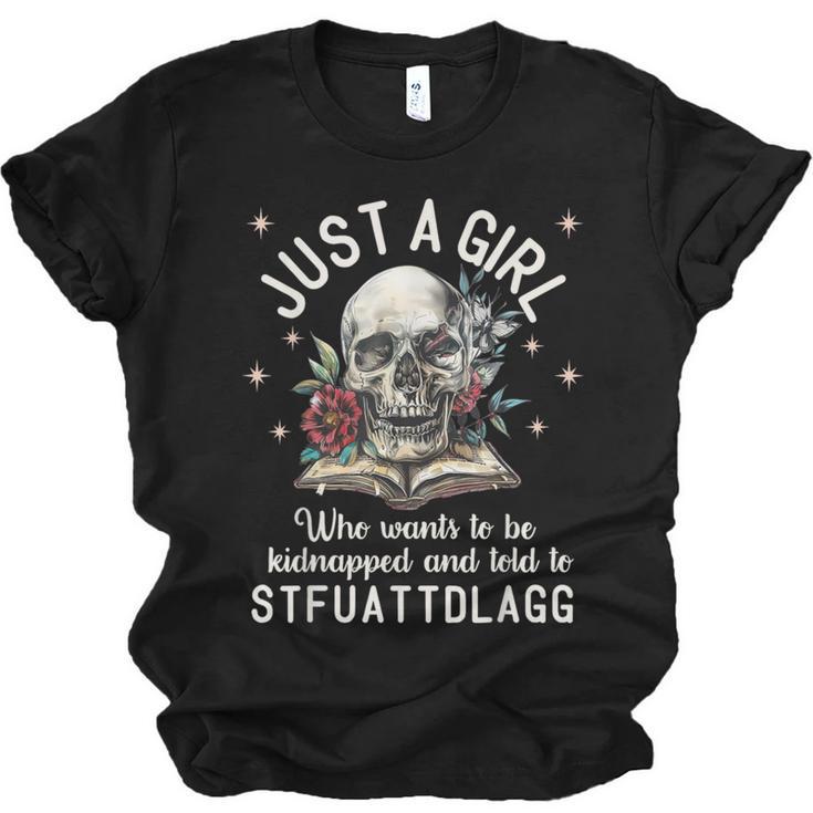 Dark Romance Smutt Book Merch STFUATTDLAGG Good Girl Trigger Unisex Jersey T-Shirt