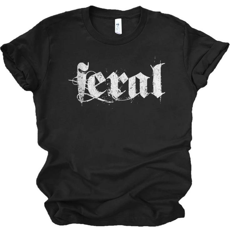 Distressed Sarcastic Wild Women Introvert People Men Feral Unisex Jersey T-Shirt