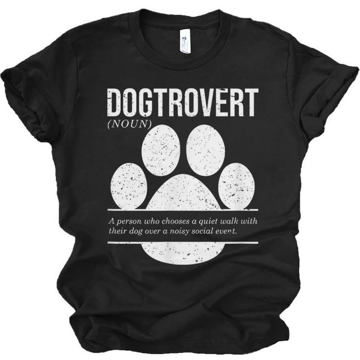 Dogtrovert Definition Introvert Dog Lover  For Men Women Girls Kids Unisex Jersey T-Shirt