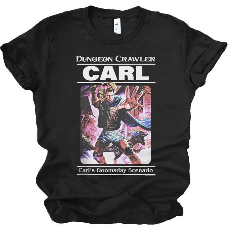 Dungeon Crawler Carl Vintage Paperback Illustration Book Unisex Jersey T-Shirt