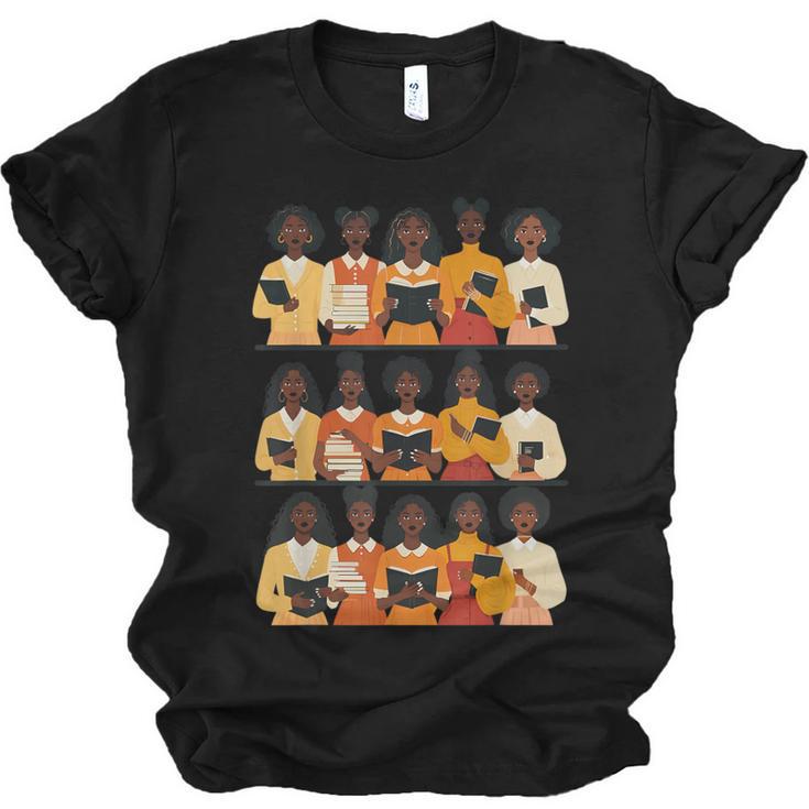 Educated Afro Women Girl Reading Book Future HBCU Grad Unisex Jersey T-Shirt