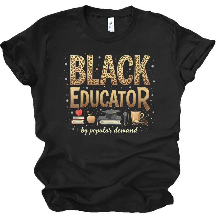 Educator By Popular Demand African American Book Lover Unisex Jersey T-Shirt