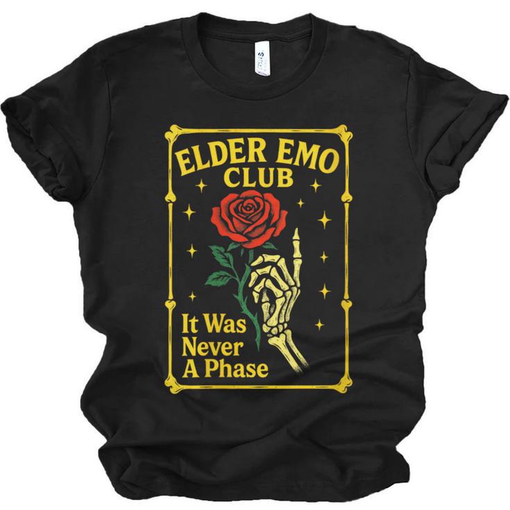 Elder Emo Club Emo Gothic Music Nostalgia Unisex Jersey T-Shirt