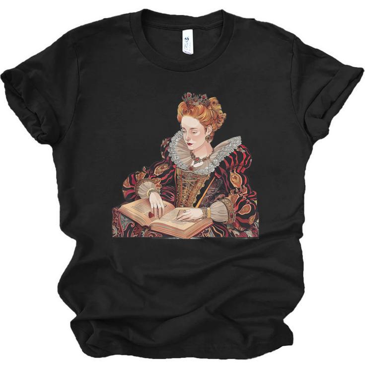 Elizabeth I Reading A Book Unisex Jersey T-Shirt