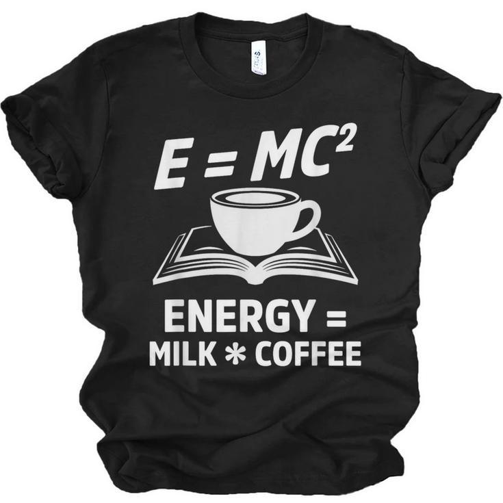 EMC2 Energy Milk x Coffee Science Book Math Lover Unisex Jersey T-Shirt