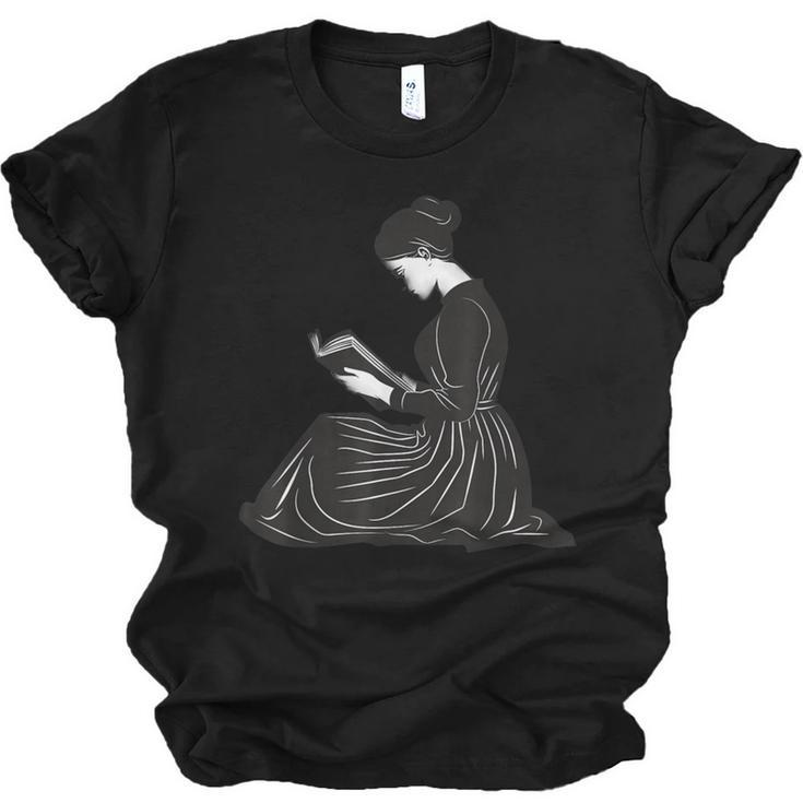 Emily Dickinson Reading A Book Unisex Jersey T-Shirt
