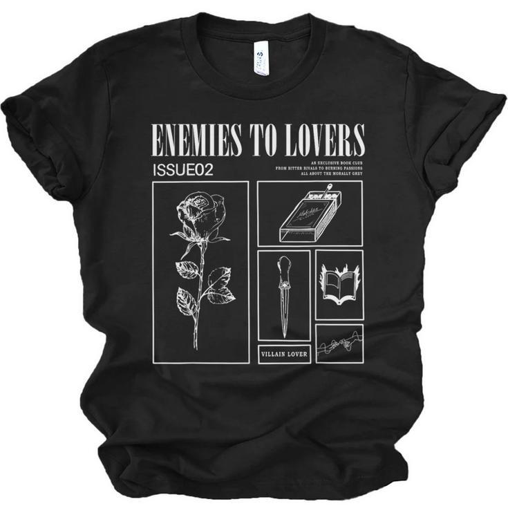 Enemies To Lovers Morally Grey Book Lover Romantasy Bookish Unisex Jersey T-Shirt