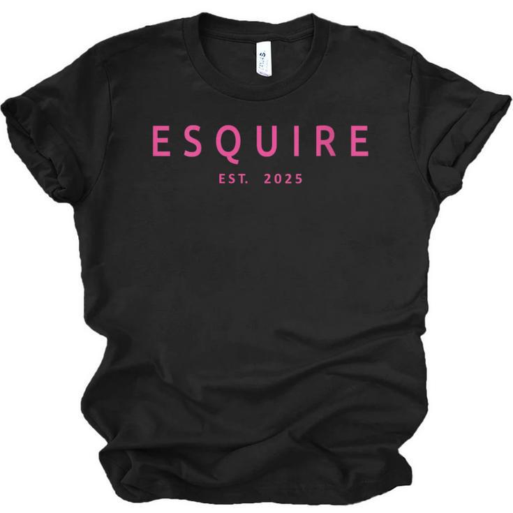 Esquire Est 2025 Women Lawyer Attorney Law School Graduation Unisex Jersey T-Shirt