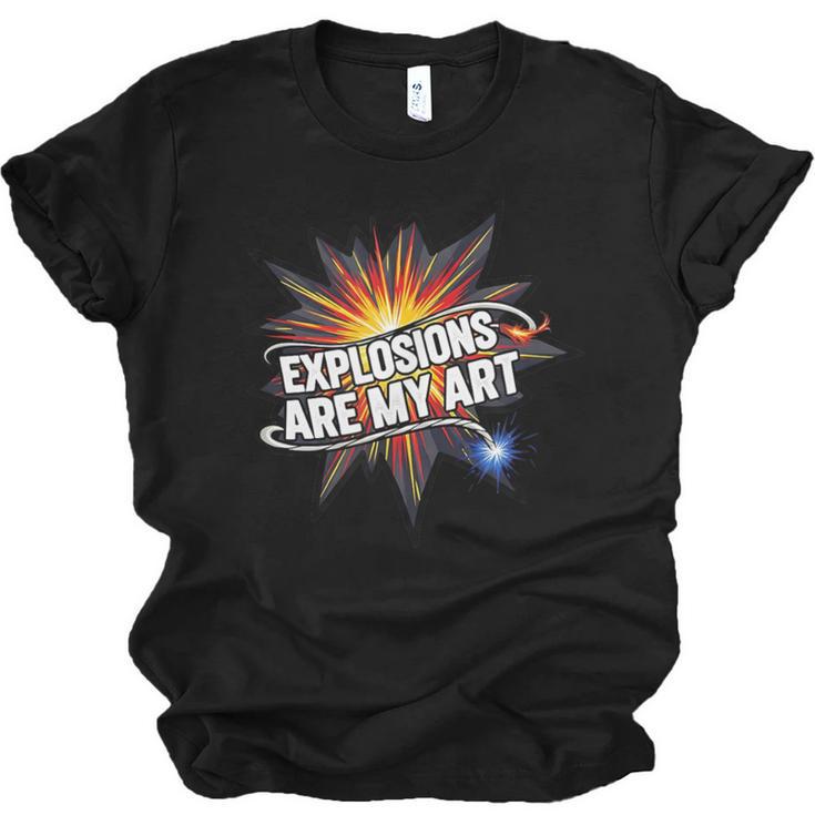 Explosions Are My Art Comic Book Boom Unisex Jersey T-Shirt