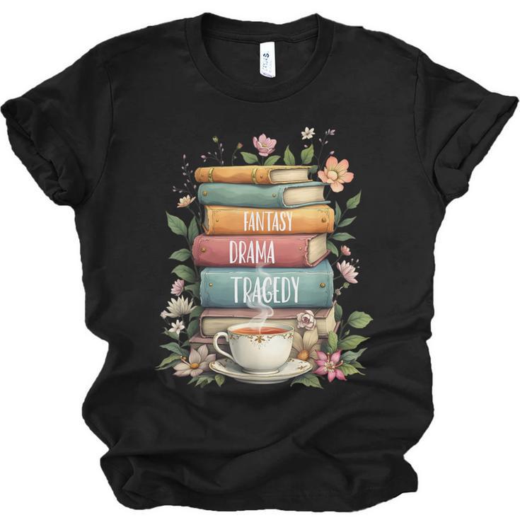 Fantasy Drama Tragedy Book Lover Subtle Watercolor Unisex Jersey T-Shirt