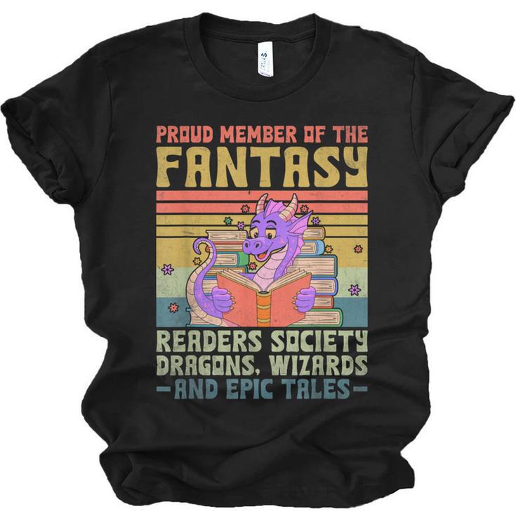 Fantasy Reader Society Reading Book Retro Bookworm Reader Unisex Jersey T-Shirt