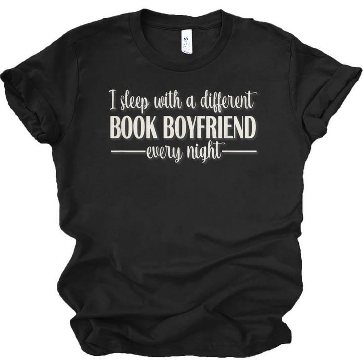 Fantasy Romantasy Novels Lover Sleep With Book Boyfriend Unisex Jersey T-Shirt