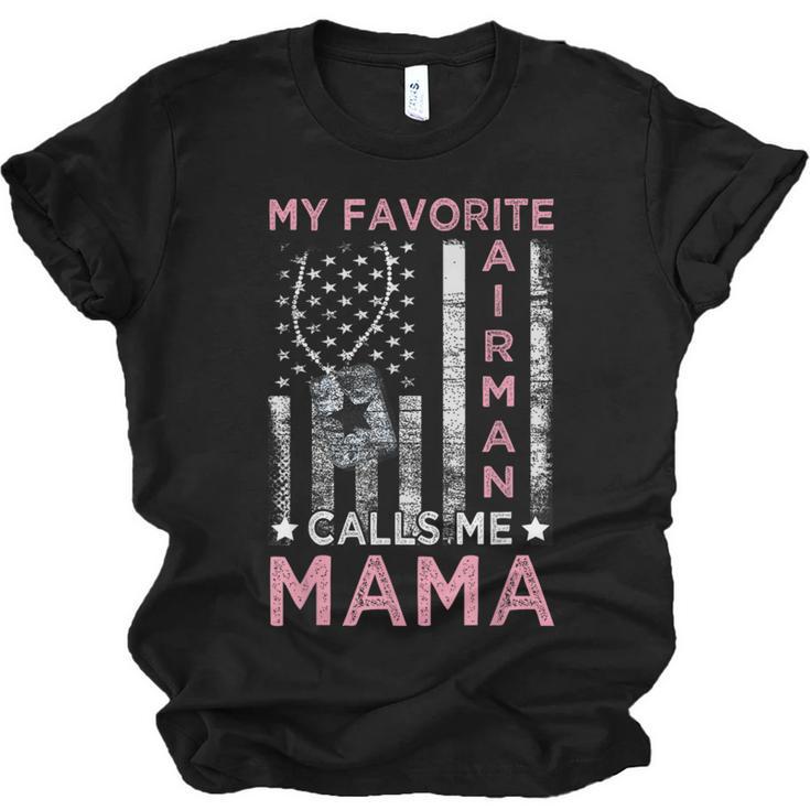 My Favorite Airman Calls Me Mama Airman Graduation Mom Unisex Jersey T-Shirt