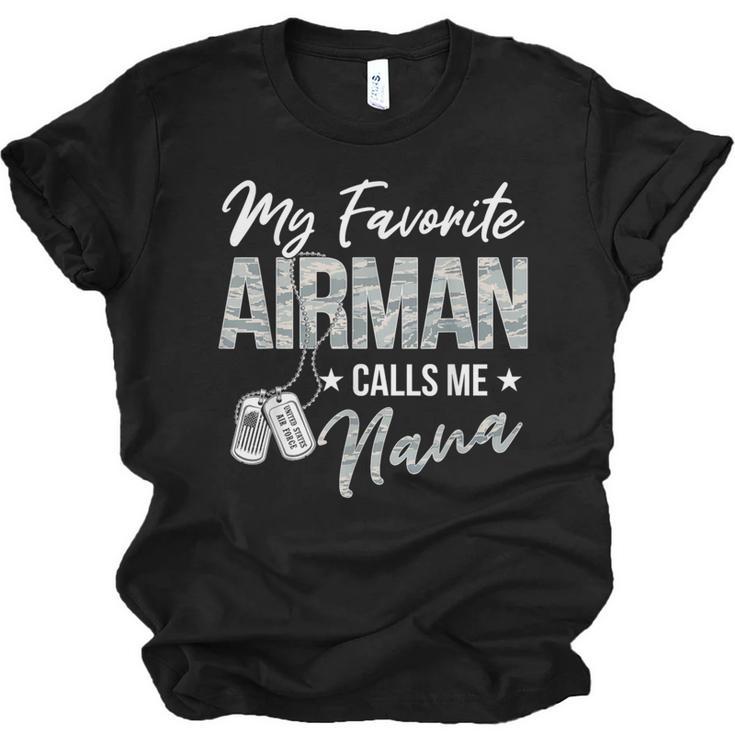 My Favorite Airman Calls Me Nana US Air Force Graduation Unisex Jersey T-Shirt