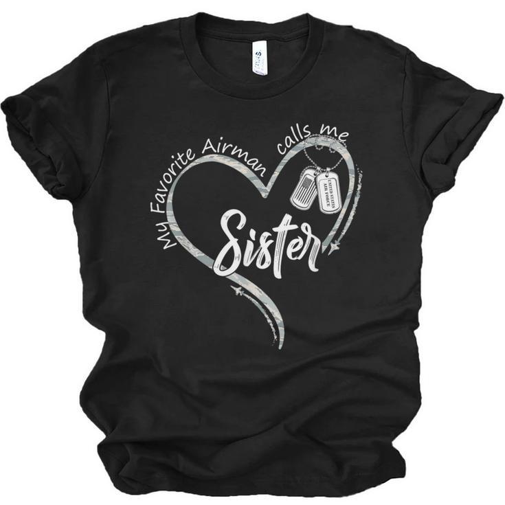 My Favorite Airman Calls Me Sister USAF Graduation Sister Unisex Jersey T-Shirt