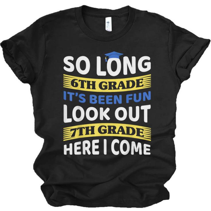First Day School 7th Grade 6th Grade Graduation Unisex Jersey T-Shirt