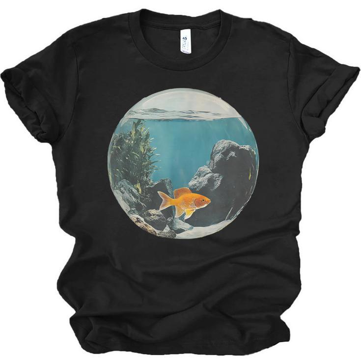Fish Bowl Frutiger Aero Y2K Retro Vibes Unisex Jersey T-Shirt