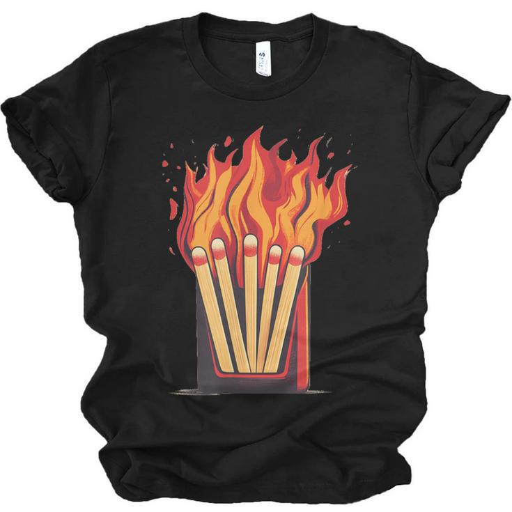 Flames And Lighter Costume For Matchbook Lovers Unisex Jersey T-Shirt