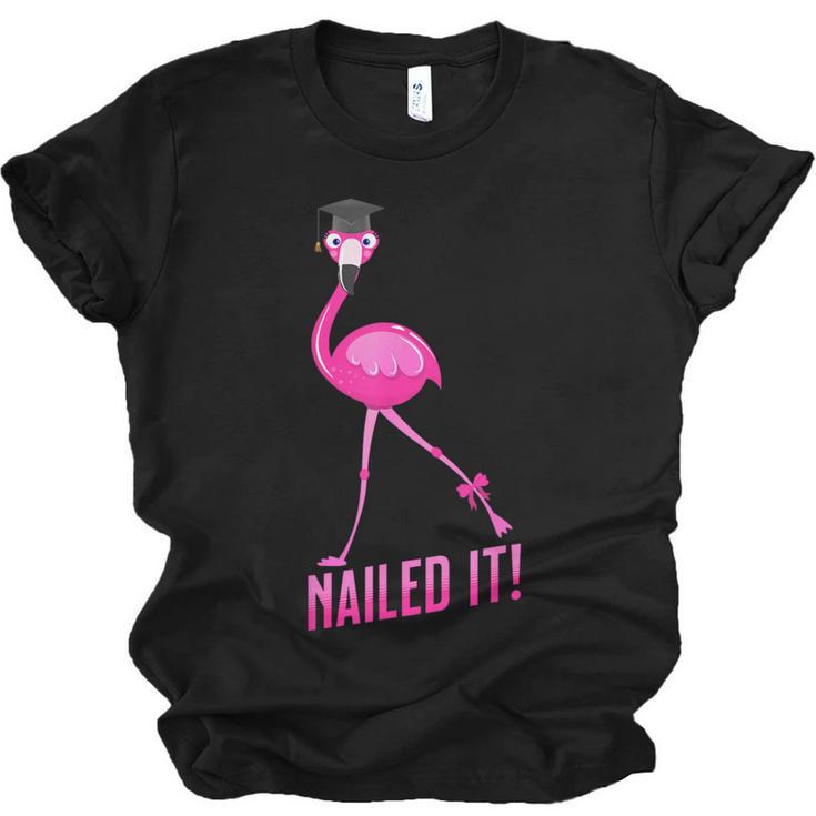Flamingo Nailed It Graduation Flamingo Unisex Jersey T-Shirt