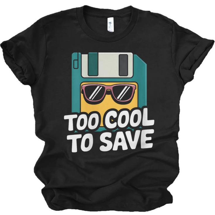 Floppy Disk Retro Tech Nostalgia Old School Computing Humor Unisex Jersey T-Shirt