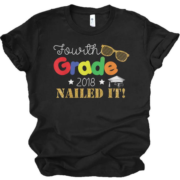 Fourth 4th Grade 2018 Nailed It Graduation Shirt Unisex Jersey T-Shirt