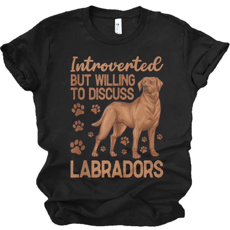 Fox Red Labrador Retriever Introvert Foxred Lab Unisex Jersey T-Shirt