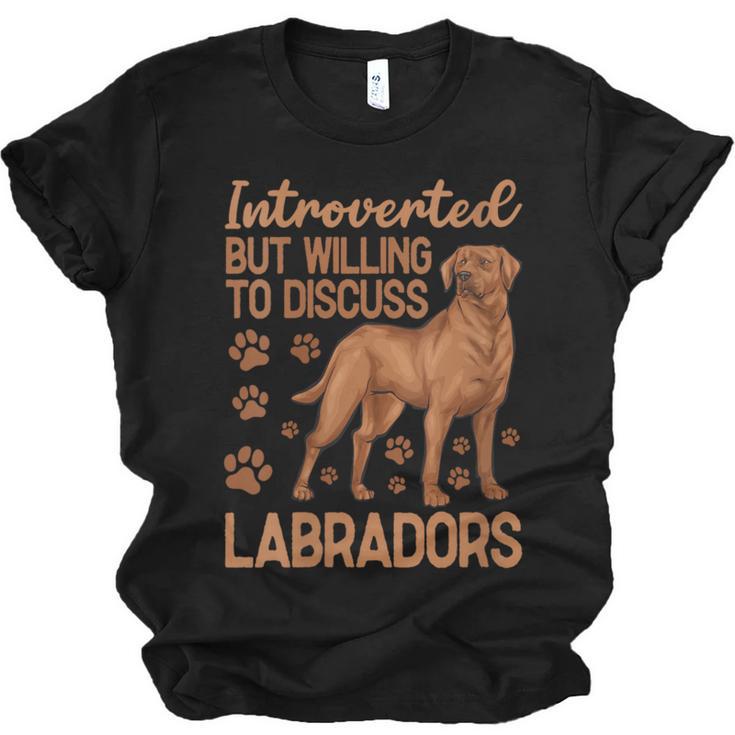 Fox Red Labrador Retriever Introvert Foxred Lab Unisex Jersey T-Shirt