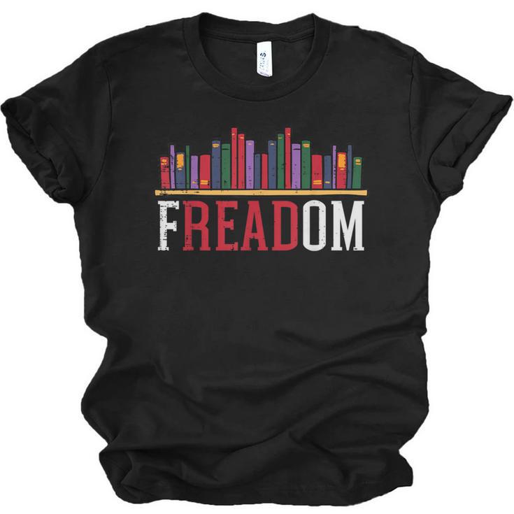 Freadom Shelf Read Reading Book Librarian Men Women Kids Unisex Jersey T-Shirt