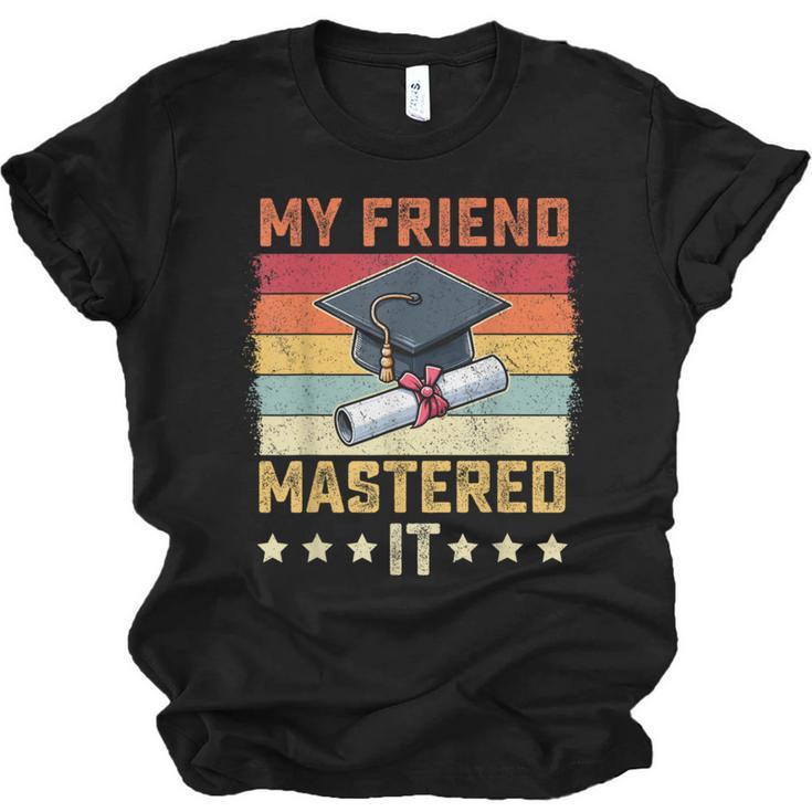 My Friend Mastered It Master's Degree Graduation Vintage Unisex Jersey T-Shirt
