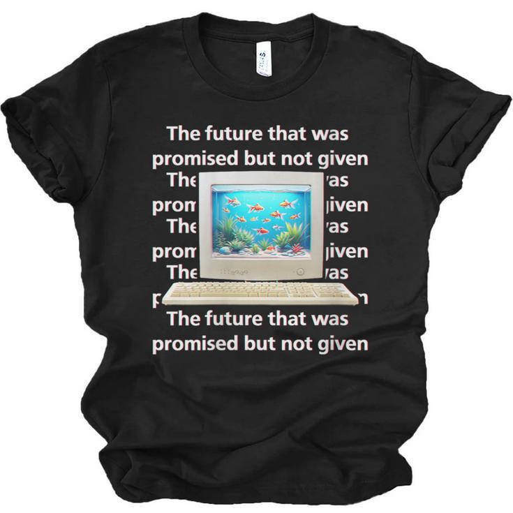 Frutiger Aero Aesthetic Tech The Future That Was Promised Unisex Jersey T-Shirt