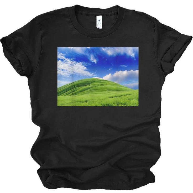 Frutiger Aero Meadow Aesthetic Y2k 2000s Ironic Nostalgic Unisex Jersey T-Shirt