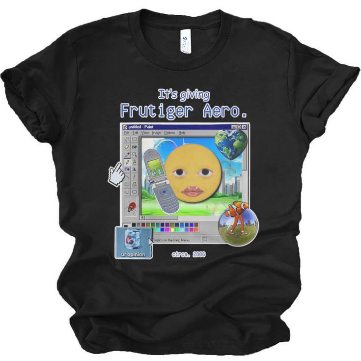 Frutiger Aero Y2K Meme Graphic 2000s Nostalgia Unisex Jersey T-Shirt