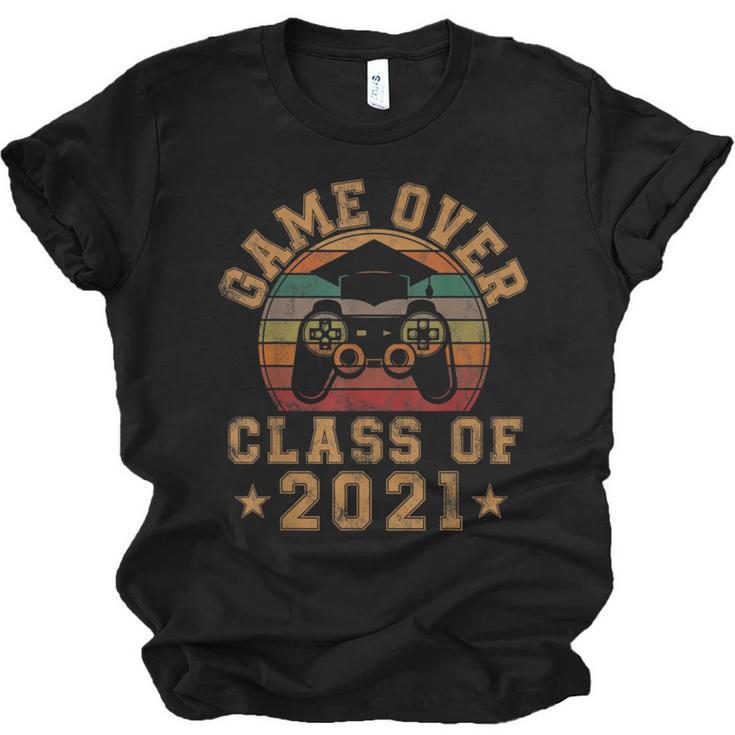 Game Over Class Of 2021 Senior 21 Graduation Video Gamer Unisex Jersey T-Shirt