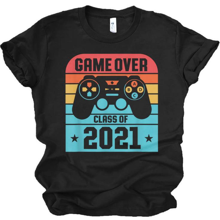 Game Over Class Of 2021 Shirt Students Graduation Unisex Jersey T-Shirt