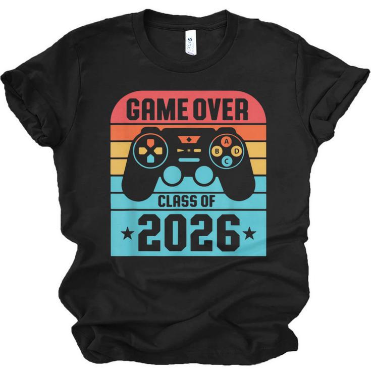 Game Over Class Of 2026 Shirt Students Last Day Graduation Unisex Jersey T-Shirt