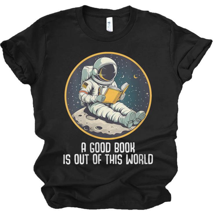 Good Book Is Out Of This World Space Reading Lover Unisex Jersey T-Shirt