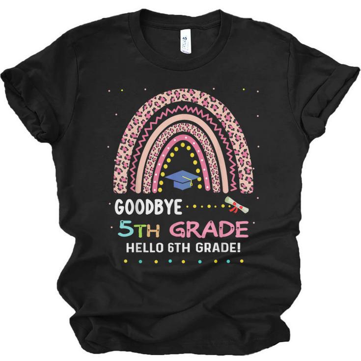 Goodbye 5TH Grade Graduation 2024 Hello 6TH Grade Rainbow Unisex Jersey T-Shirt