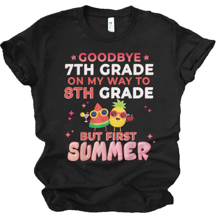 Goodbye 7th Grade Graduation To 8th Grade Hello Summer Unisex Jersey T-Shirt