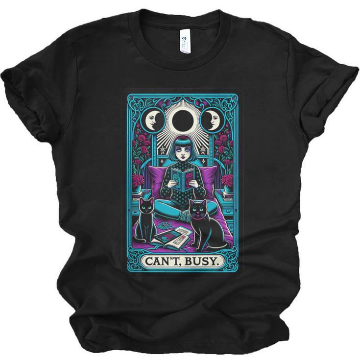 Gothic Girl Tarot Card Introverted Reader And Reading Unisex Jersey T-Shirt