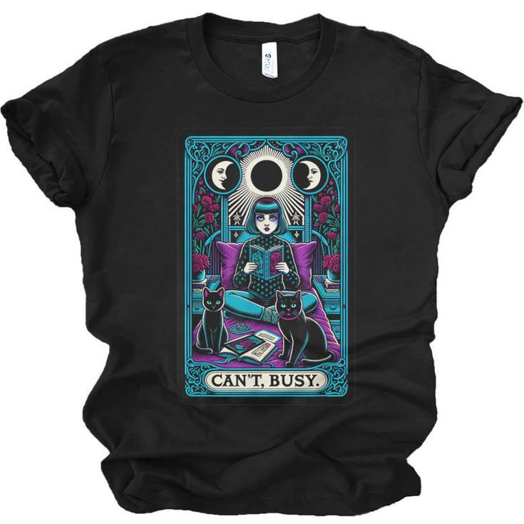 Gothic Girl Tarot Card Introverted Reader And Reading Unisex Jersey T-Shirt