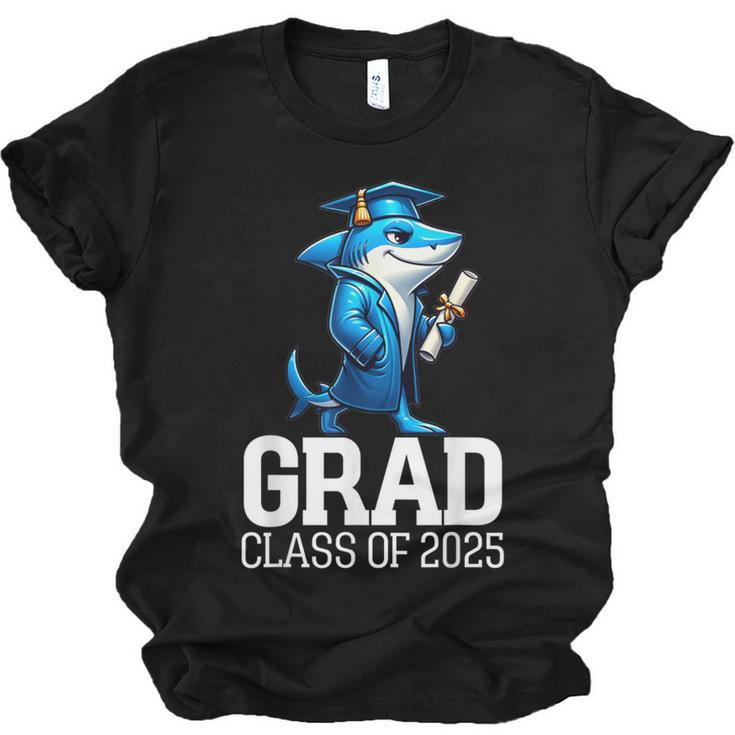 Grad Class Of 2025 Boys Shark Graduation Graduated Unisex Jersey T-Shirt