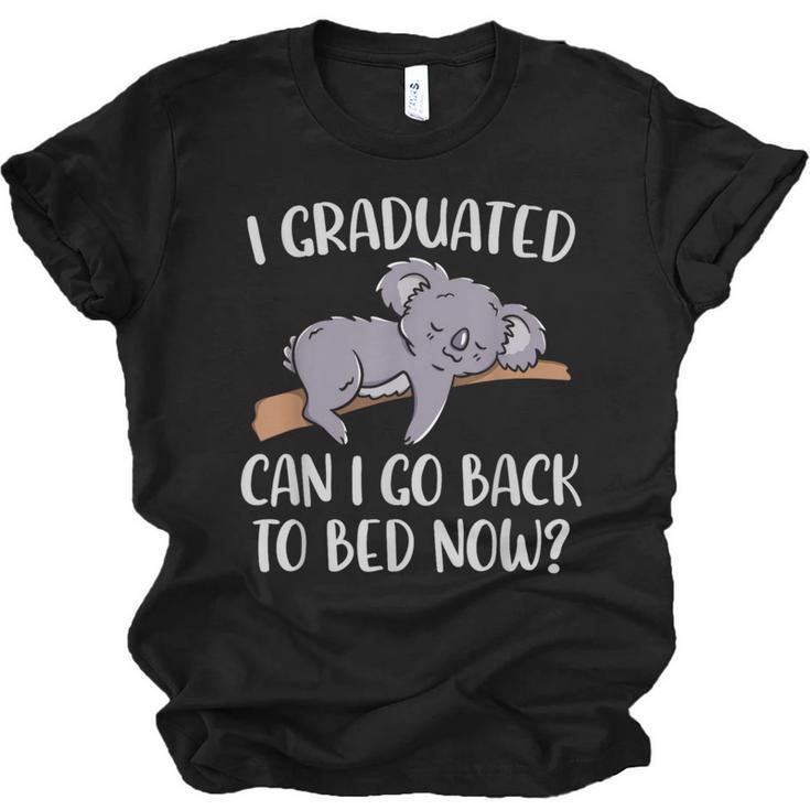 I Graduated Can I Go Back To Bed Now Koala Bear Graduation Unisex Jersey T-Shirt