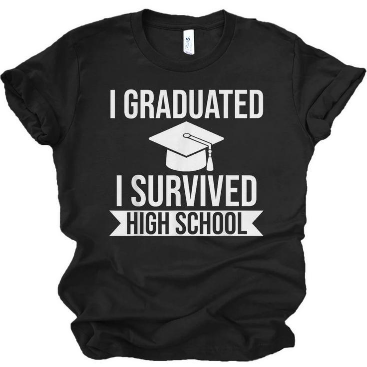 I Graduated I Survived High School Graduation Unisex Jersey T-Shirt