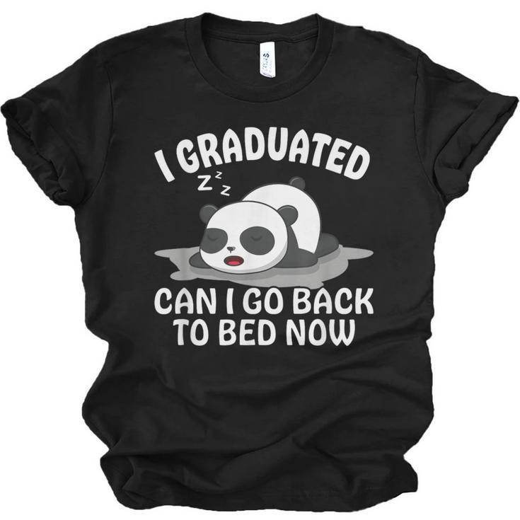 Graduation Animal Zoo Panda Bear I Graduated Panda Student Unisex Jersey T-Shirt